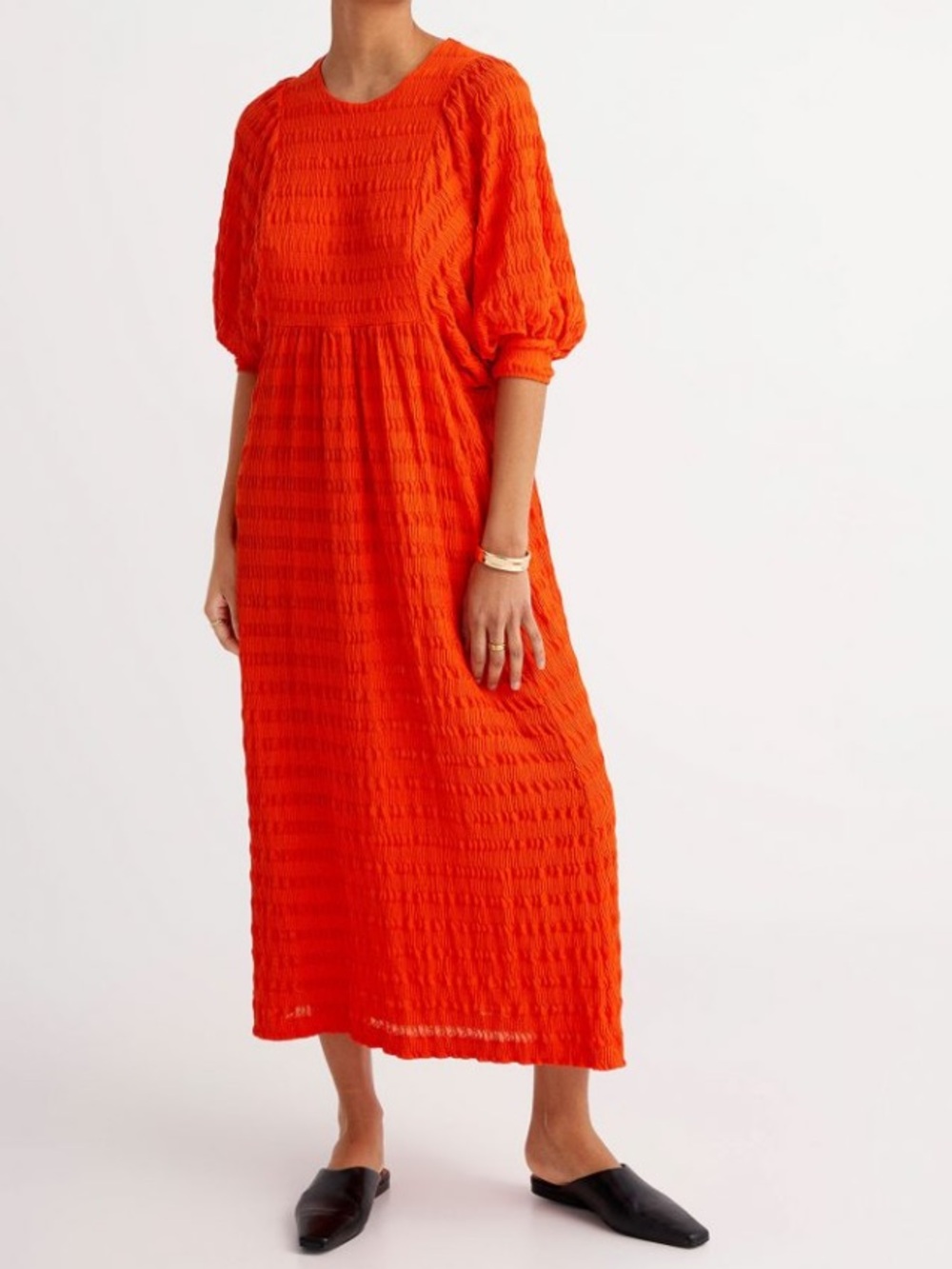 InWear Maxi Dress Size L Orange Loose Fit Like New Summer Boho Ptp 19”